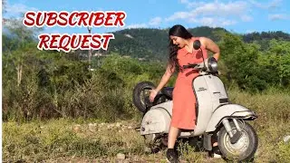 GIRL STRUGGLE TO BURNOUT LML VESPA || SINCE 1988 #priyankakhanduri #vespa #vintagescooter