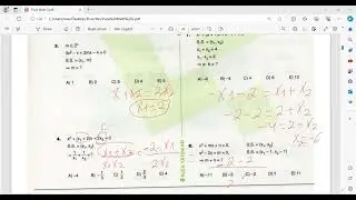 Puza Math 2 II Dereceden Denklemler Test 7- 8