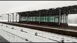 Srinagar Railway Station offers one of the most spectacular views of this winter today.