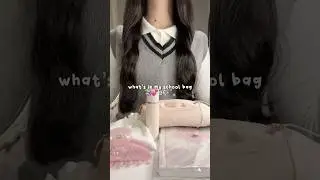 what&rsquo;s in my school bag 🐰📚 #shorts #whatsinmybag #wonyoungism #kbeauty #makeup #koreanmakeup