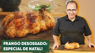 Frango Assado Desossado e Recheado com Farofa: Especial para a Ceia de Natal!