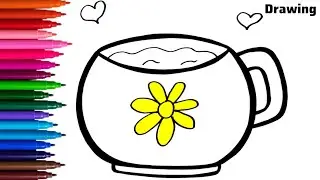 Draw a Cute Cup Easy for Kids and Toddlers | Cup Drawing | Drawing For Kids