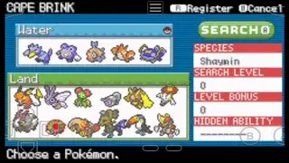 Location Type: Null and Shaymin in Wild Grass - Pokemon the last Fire Red v4.03 GBA