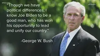 Former President Bush congratulated President-elect Joe Biden