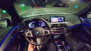 2021 BMW X4 xDrive30i 245 PS  NIGHT POV AUTOBAHN DRIVE A3 ASCHAFFENBURG (60 FPS) (GPS)