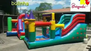Mini Tobog&atilde; com piscina de bolinha