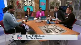 Damon Snacks Harrison plays name that nickname while paying a visit to Good Morning Football