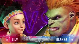 Lily vs. Blanka | Street Fighter 6 | CPU vs. CPU Hardest Difficulty