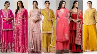 New and Stylish Sharara Suit Designs 2025 | Trendy Party Wear Sharara Suits Ideas