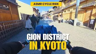 Cycling Around Gion District in Kyoto | ASMR Bicycle Ride in Japan
