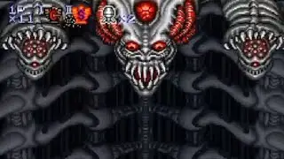 Contra III : The Alien Wars SNES Emperor Demon Gava Boss Fight 