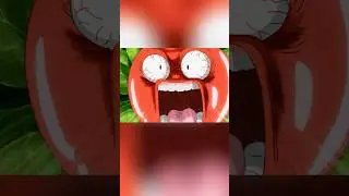 The higher the fright the apple with a human face is, the tastier it is.