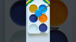 🔵💙🧡 When Vivid Cerulean Meets Dazzling Blue & Orange Sparks! ✨ #relaxing #colors #painting #coloring