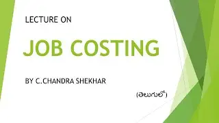 Job Costing - Theory and Problems