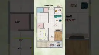 1000sqft 2bhk South facing vastu house plan #2bhk #vastu #tamil