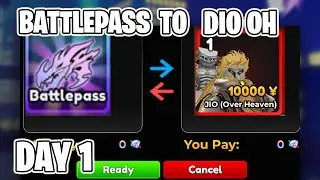 TRADING From Battlepass to Dio Over Heaven (INSANE WINS) in Roblox Anime Adventures! (Day 1)