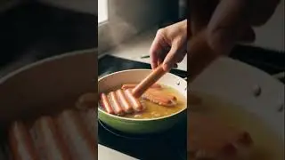 Satisfying Hot Dog Fry #HotDog #HotDogs #FriedHotDog #CrispyHotDog #toronto  #food #cooking #lunch