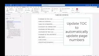 Tables in Appellate Briefs (Brief Formatting)