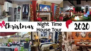 New! Glam Christmas Night Time House Tour|Glam House Tour| 9 Trees Decorating Ideas for Christmas.