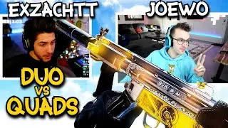 *NEW* WARZONE SEASON 4 JOEWO - EXZACHTT [DUO VS QUADS AMAZING MATCH!]  MP5 + AMAX GAMEPLAY!