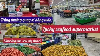 🔥Lucky Seafood Supermarket,trái cây rau củ siêu rẻ,quay số trúng thưởng nồi cơm điện 🔥