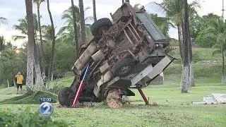 Man dies after truck goes airborne