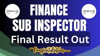 Sub Inspector Finance Result Out || RECORD BREAKING CUT OFF || Congratulations