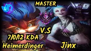 Attila (HEIMERDINGER) vs JINX - 7/0/12 KDA BOTTOM ADC GAMEPLAY - EUW Ranked MASTER