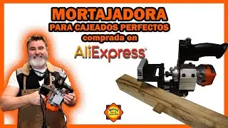 Mortajadora comprada en aliexpres para sistema caja y espiga, Alternativa al sistema domino.