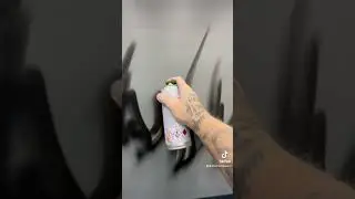 Spray painting bald eagle