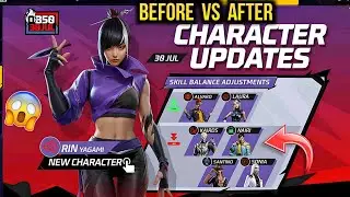 OB50 Character Changes | Free Fire New Update All Character Adjustment | Ability Change