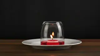 Glass ,water and candle experiments. 