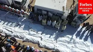 Drone Footage Of Funeral Held In Gaza For 54 Palestinian Prisoners Returned By Israel
