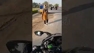 Girls in this video have no objection. Scared 😱 from #kawasaki #ninja #h2 #exhaust #sound #viral