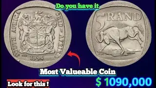 1994 South Africa 5 Rand Coin Worth $1,090,000 Million &ndash; Rare Coin You Must See!