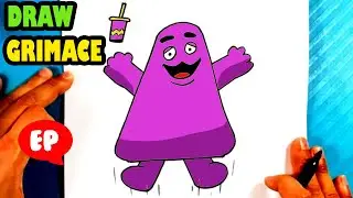 EASY How to Draw GRIMACE SHAKE - Jumping