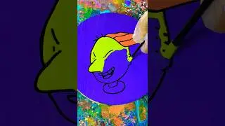 JUICY Paint, so SATisfying!! #art #drawing #satisfying #asmr #shorts #painting #art #nickelodeon