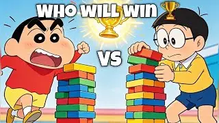 Nobita Plays Build Block Battle With His Friends 🤩