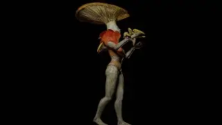 Lactarius Mushroom queen, 3d character.