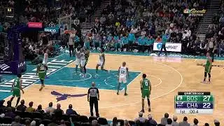 Marcus Smart gets the crazy angle up and under layup to end the first quarter