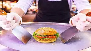 Burger Ice Cream Rolls | Satisfying Street Food | Satisfying Visual ASMR - ايس كريم رول همبورجر