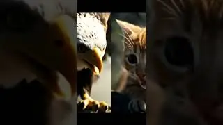 Eagle Saves Kitten from Cliff