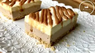 Caramel mousse cake / كيك موس الكراميل، طبقات كريمية و لذيذة / Bite It