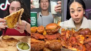 TIKTOK Mukbang Compilation *ASMR*  |  BIG BITES | EATING SOUNDS