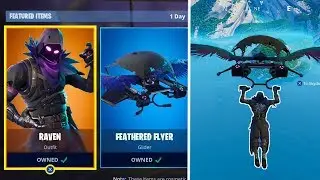 THE BEST SKIN EVER! *NEW* 'Raven SKIN & Feathered Flyer' GAMEPLAY! (Fornite New Skins!)