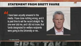 Brett Favre denies any wrongdoing & blames media amid investigation | First Take