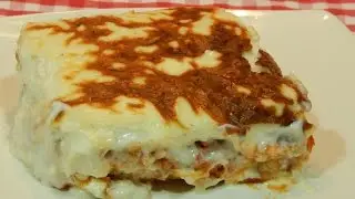 Lasaña de carne y pan de molde receta fácil