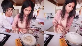 Avantika Bhatt First Rasoi Meeta Halwa at Sasural After Marriage | Sourav Joshi Marriage 