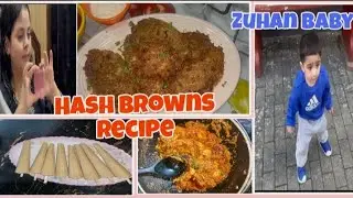 How to make Hash Browns Recipe🔥//Zulaikha Make up tutorial  by Mona vlog ❤️