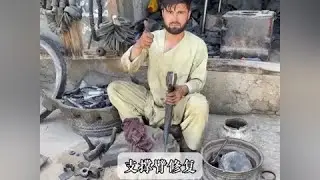 矿山上淘汰下来的轮胎，经过老巴匠人的简单改装，居然就变成了品质不错的汽车配件